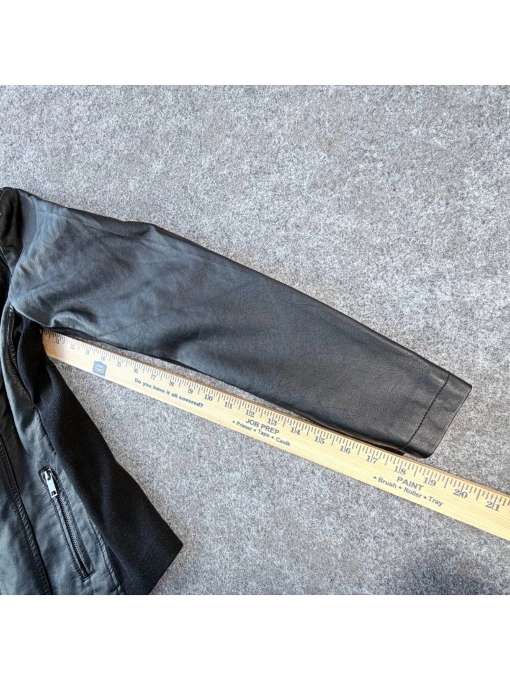 Maurices Faux Leather Full-Zip Moto Jacket Womens L Black Rib Knit Side Panels - Picture 14 of 16